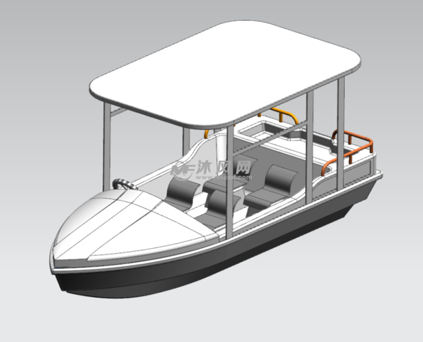 旅游观光船三维模型设计图纸 - 海洋船舶图纸 - 沐风网